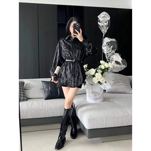 Sơ mi ysl kèm belt