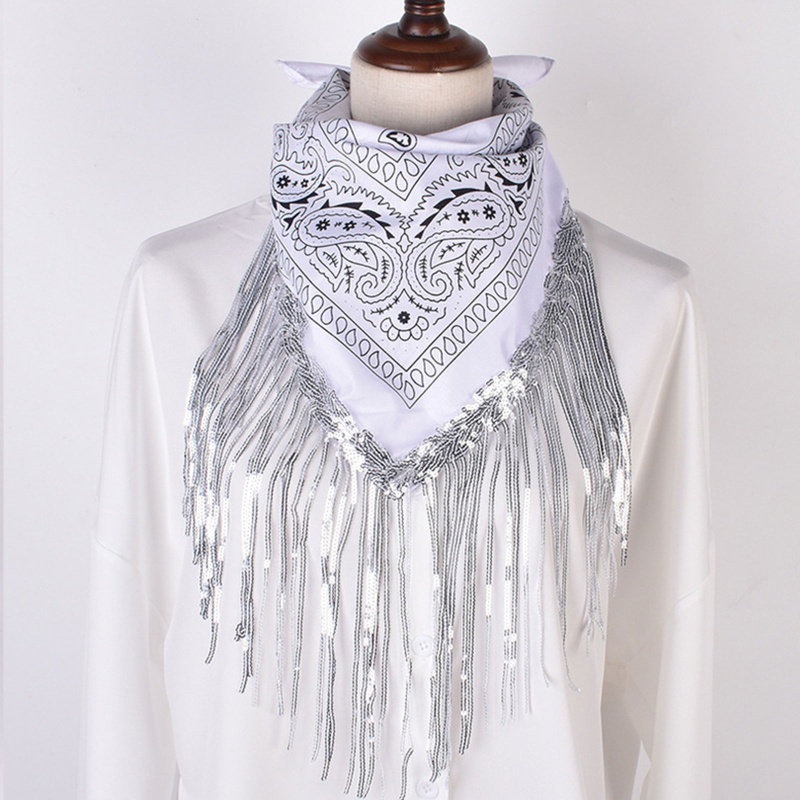 Khăn Bandanas Đính Kim Sa Lấp Lánh Cho Nữ