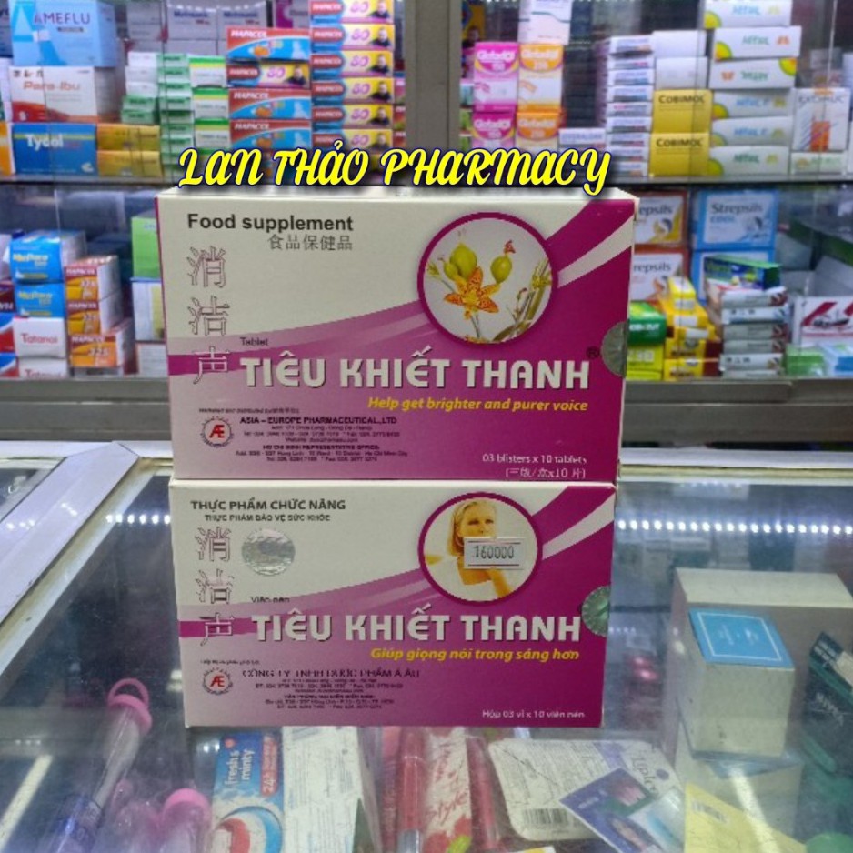 Tiêu Khiết Thanh Hộp 30 Viên Chính Hãng Hỗ Trợ Giảm Viêm Thanh Quản Khản Tiếng Mất Tiếng