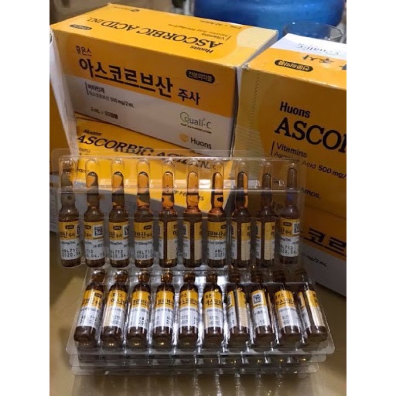 vitamin c hàn vỉ 10 ống dùng trong spa cá nhân