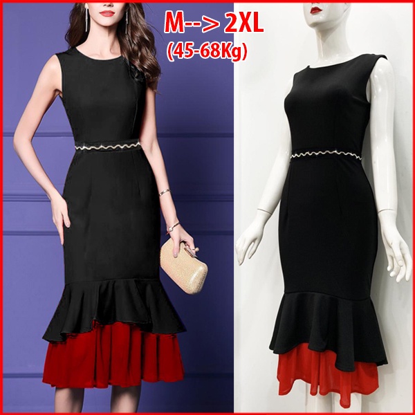 GOTI - Đầm Ôm Dự Tiệc Cao Cấp Trung Niên Dáng Đuôi Cá Tặng Mẹ U40 U50 3144