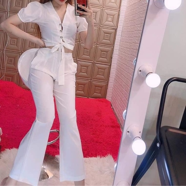 [Mã FAMAYWA2 giảm 10K đơn 50K] Set trắng dài phong cách ( lựa live )