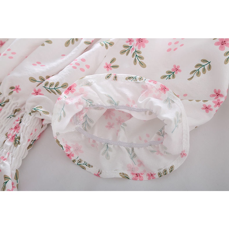 Áo Kiểu Tay Ngắn Dáng Ôm In Họa Tiết Hoa Nhí Xinh Xắn Edge