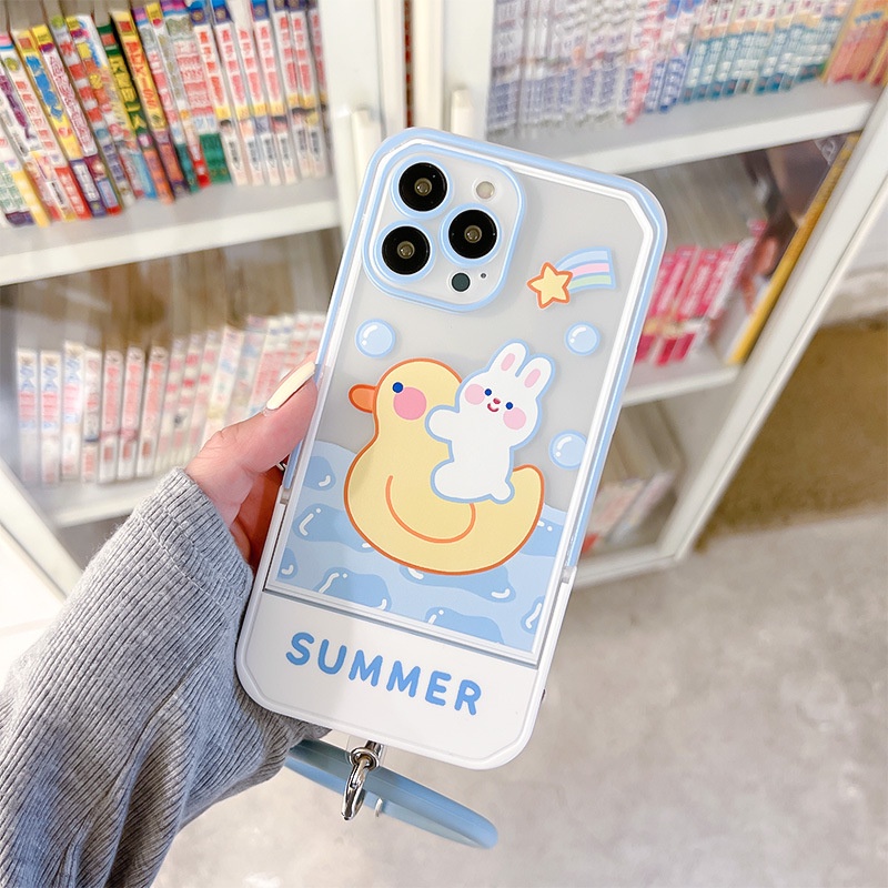 Ốp lưng iphoneỐp Điện Thoại  Kèm Giá Đỡ Tàng Hình Họa Tiết Hoạt Hình Dễ Thương Cho iphone 14 / 13Pro 12 / xs / 6 / 7 / 8PLUSDinuo case