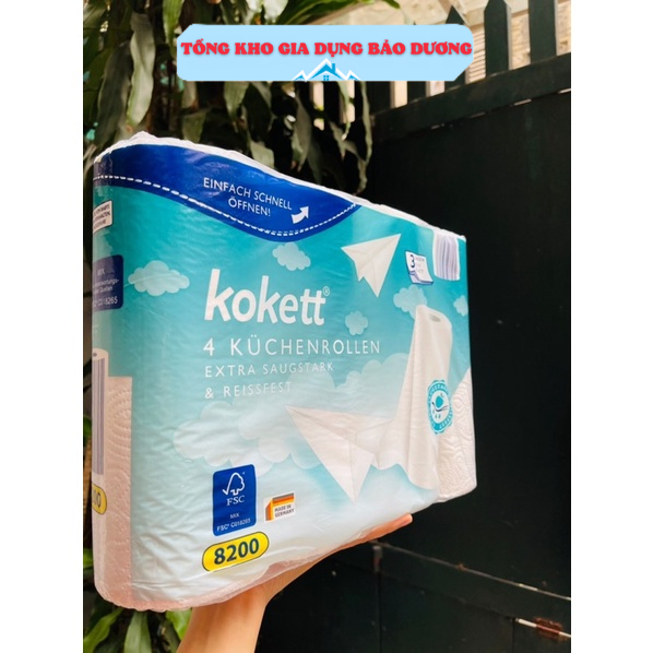 Set 4 cuộn giấy đa năng nhà bếp KoKett nội địa Đức