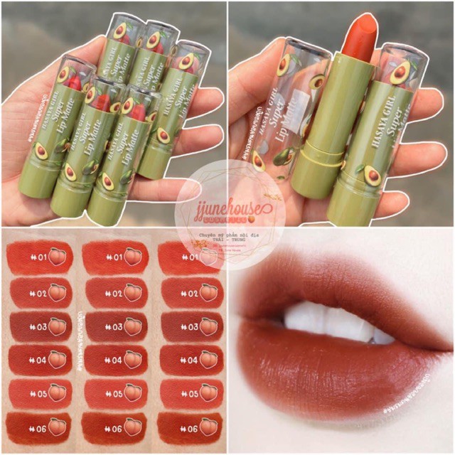 Son thỏi lì BƠ nội địa matte lipstick tông Thái 6 màu siêu cưng sỉ tốt NGỰA BEAUTY