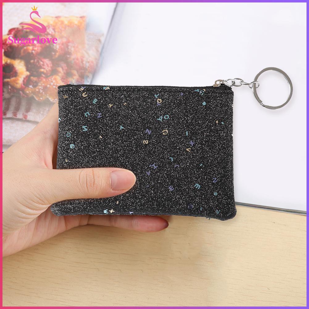 Beautiful ❤SG Korean Glitter Wallet Women Zipper Card Purse Mini Money Bag Key Holder