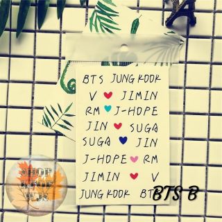 Hình xăm BTS , GOT7 , WANNA ONE