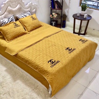 Sale nhanh ! BỘ CHĂN GA GỐI TRẦN BÔNG  (chất Đũi)