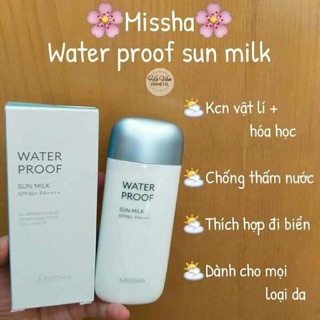 Kem Chống Nắng Chống Trôi Missha All-Around Safe Block Waterproof Sun Milk SPF50+/PA++++ XANH