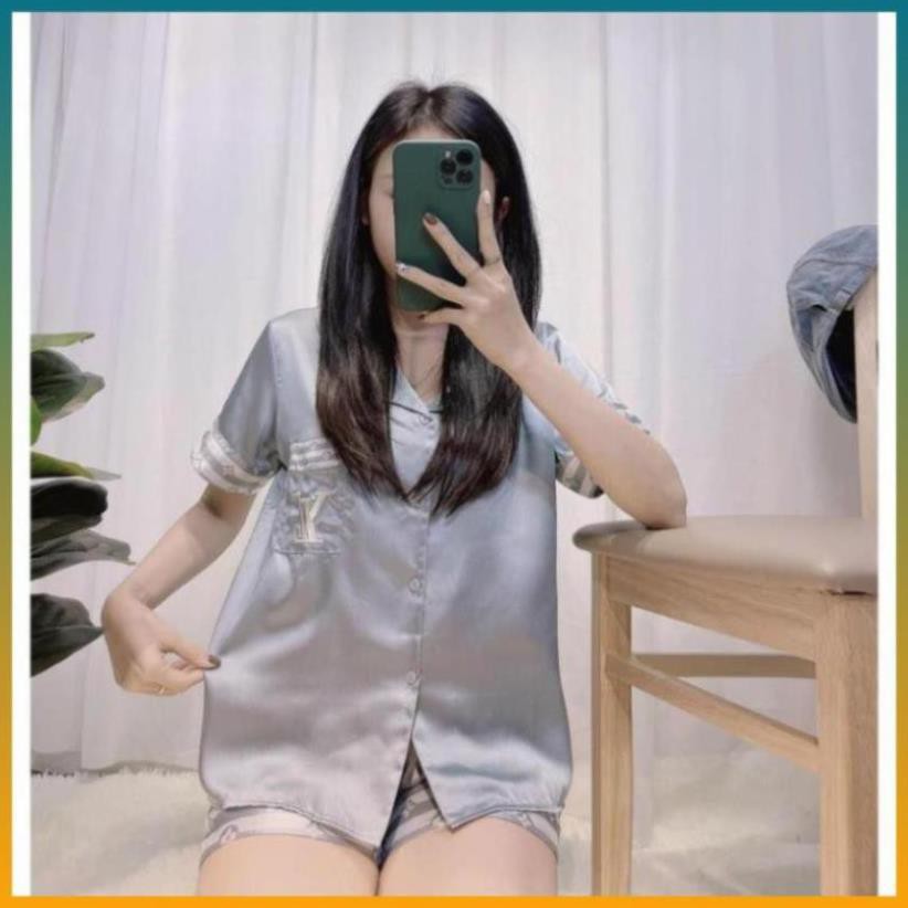 Bộ Đồ Pijama- Bộ Đùi Lụa Satin Hàng Cao Cấp Loại 1 | BigBuy360 - bigbuy360.vn