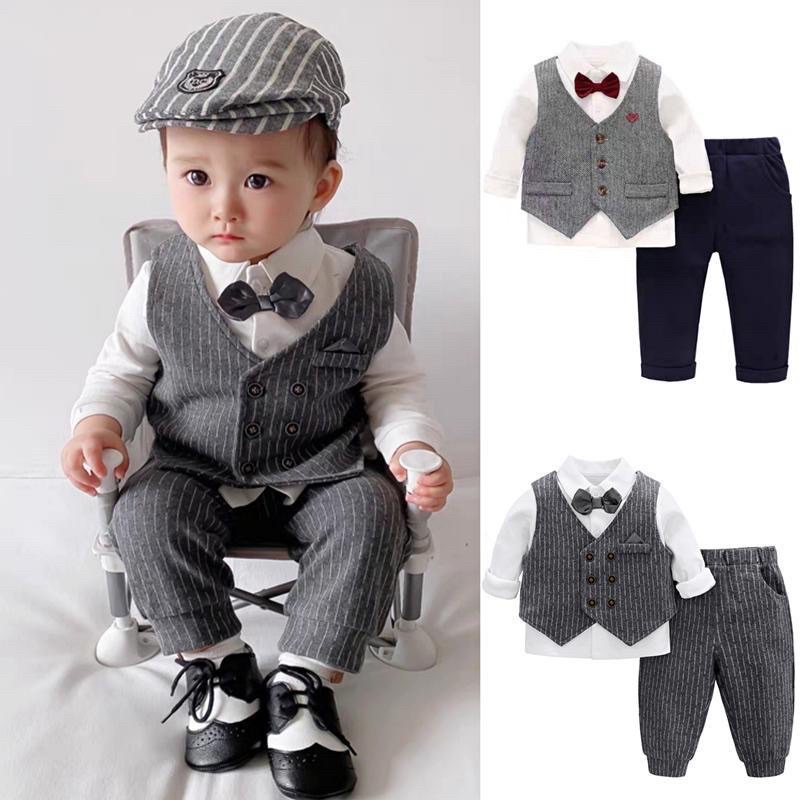 BỘ VÉT 3 CHI TIẾT / SET CÔNG TỬ CHO BÉ TRAI hàng quảng châu cao cấp