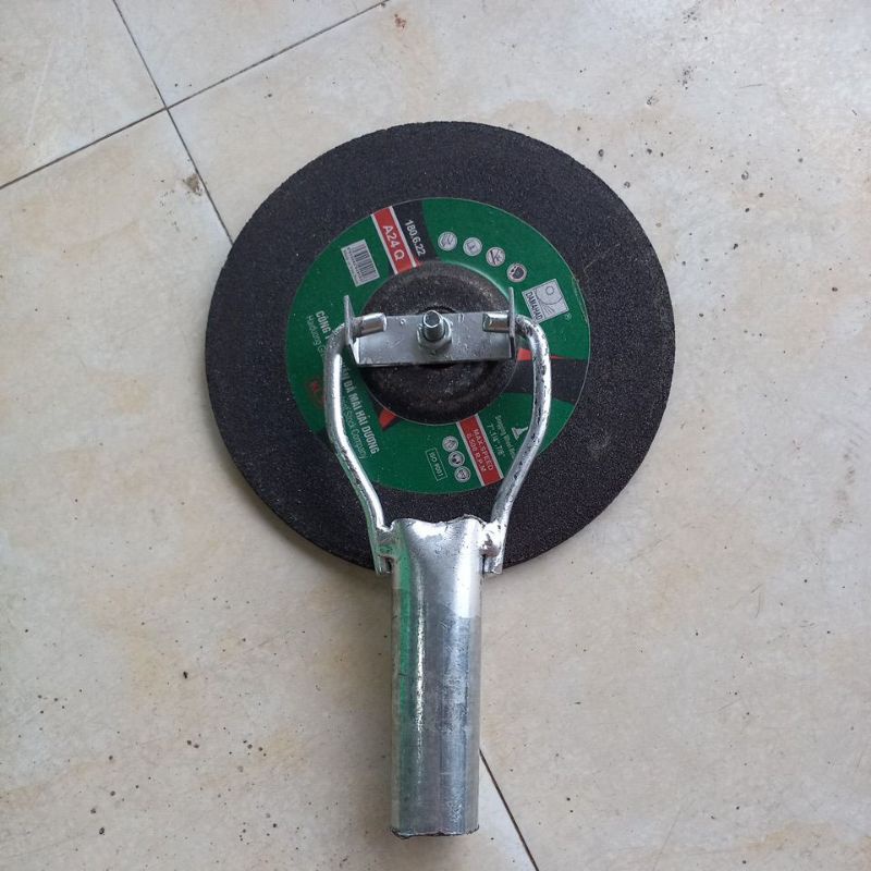 Đá mài tường,mài trần 180mm ,có cán nối gậy