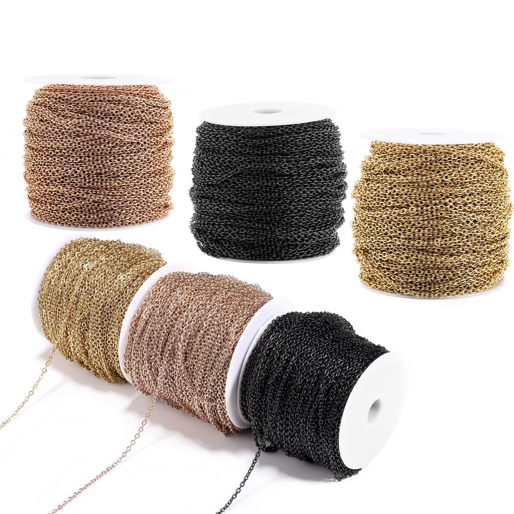 Chuỗi dây thép không gỉ ST.KUNKKA không phai màu dài 2m làm vòng tay/vòng cổ thủ công DIY