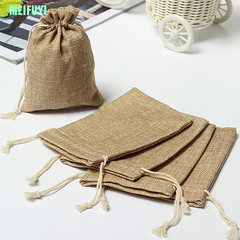Túi vải bố cỡ nhỏ dây rút dùng để đựng quà tiệc cưới