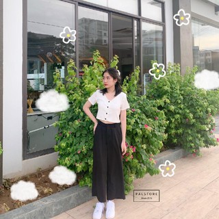 quần culottes - QUẦN SUÔNG CẠP CÚC  ྇