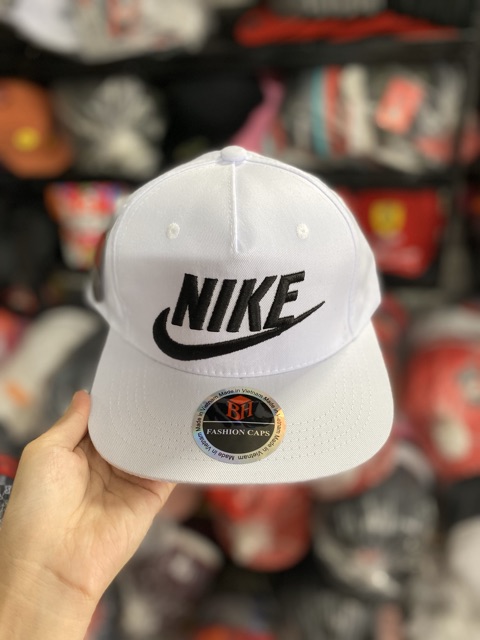 Nón snapback kaki thêu logo nổi cá tính cho Nam Nữ