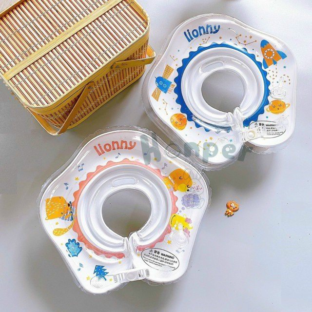 Phao cổ cho bé Honper an toàn khi bé tập bơi, tắm, thư giãn tặng kèm bơm hơi