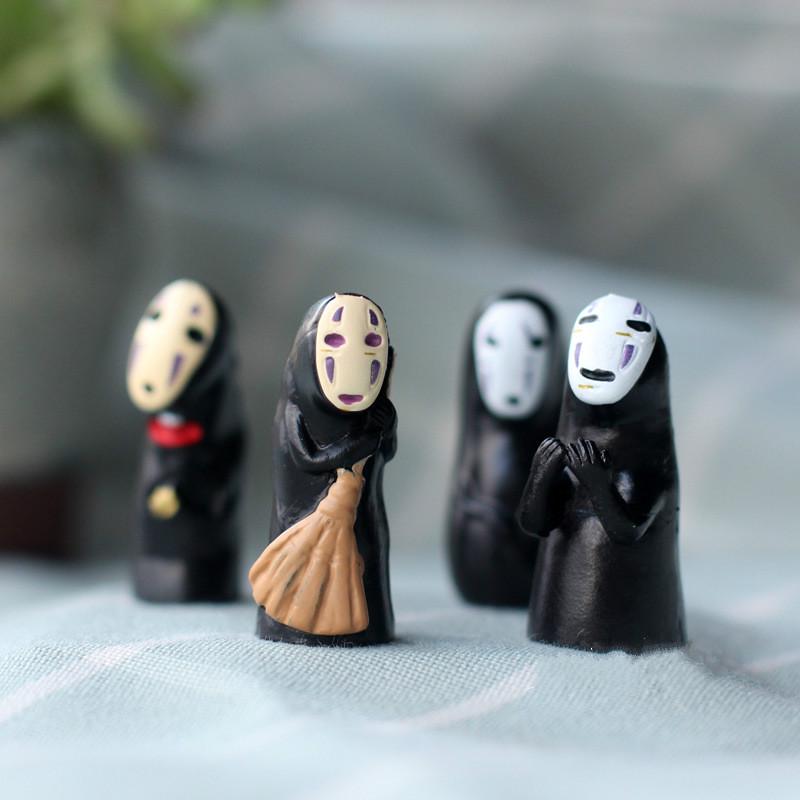 Set 4 mô hình nhân vật vô diện trong anime Spirited Away dễ thương dùng trang trí