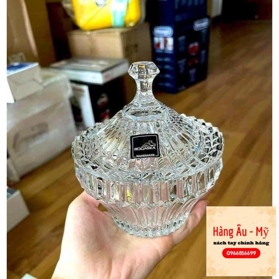 Thố Pha Lê Cao Cấp Rogaska Sang Chảnh CROWN JEWEL Đường Kính 12cm - Cam kết nhập từ Đức