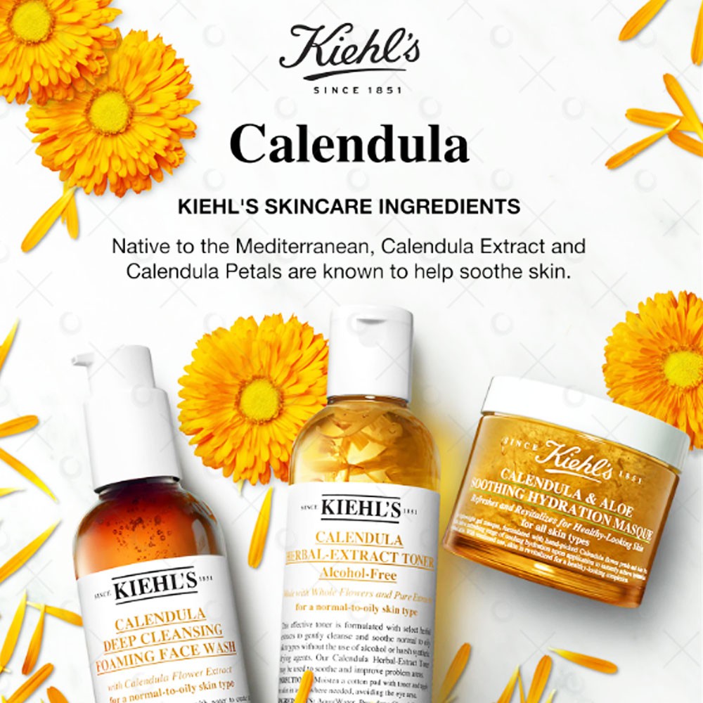 Kiehl's Calendula Deep Cleansing Foaming Face Wash – Gel Rửa Mặt Chiết Xuất Hoa Cúc 230ml | BigBuy360 - bigbuy360.vn