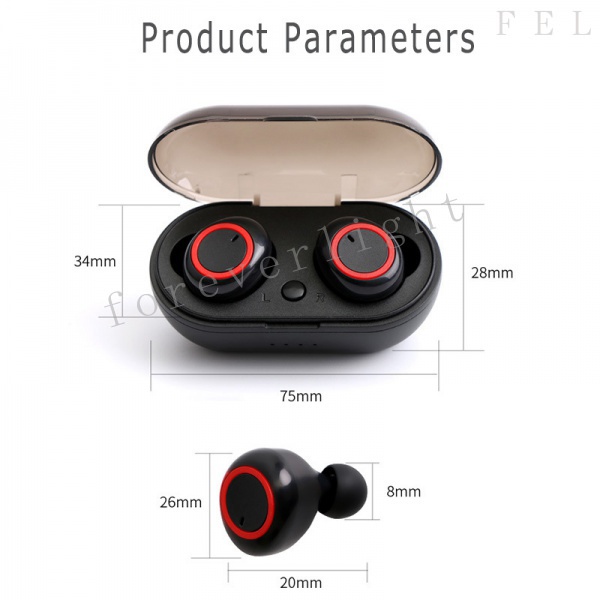 Tai Nghe Không Dây Y50 TWS Bluetooth 5.0 Chống Thấm Nước Khử Ồn Có Mic Cho Điện Thoại Thông Minh IOS Android