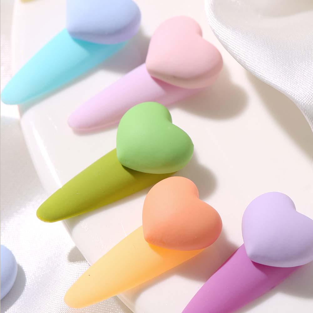 Phụ Kiện Trang Trí Móng Tay Nghệ Thuật Hình Trái Tim Màu Kẹo Dạ Quang Thời Trang DIY