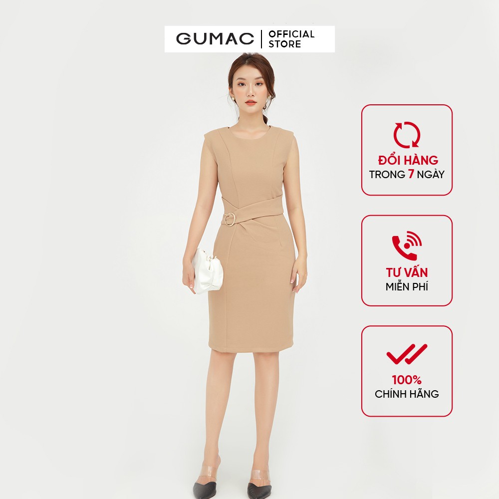[Mã MABR07062 giảm 8% tối đa 50K đơn từ 249K] Đầm body nữ quyến rũ sát nách GUMAC nhiều màu, trẻ trung DB580