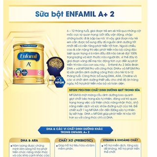 Sữa bột Enfamil A+ 2,  Date 2024, lon 830g