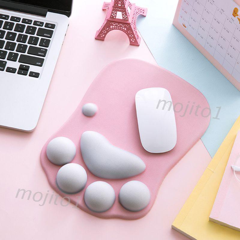 Miếng Lót Chuột Máy Tính Hình Bàn Chân Mèo Dễ Thương