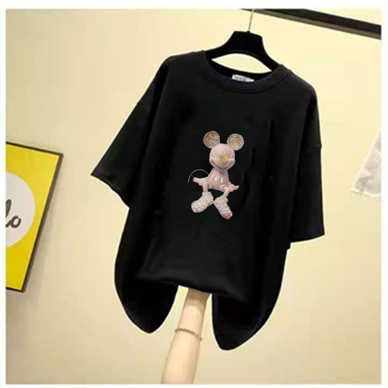 NRVP Áo thun nữ ngắn tay cổ tròn thời trang Hàn 2021