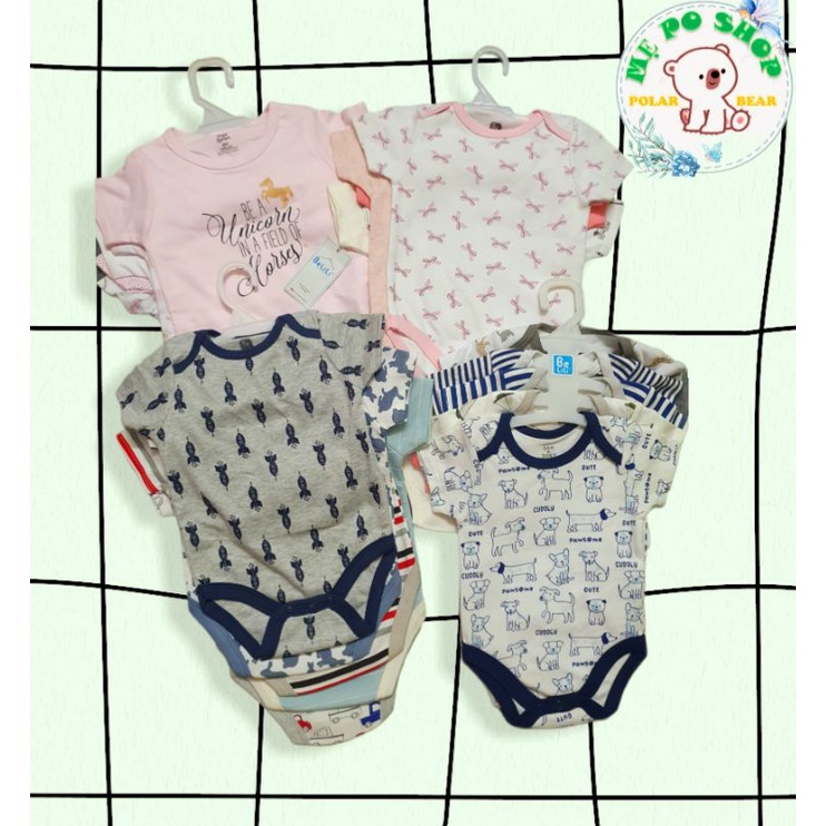 (Chọn mẫu) Bodysuit, body chip cộc tay xuất Mỹ cho bé trai bé gái, hàng xuất xịn - PoSam Kids