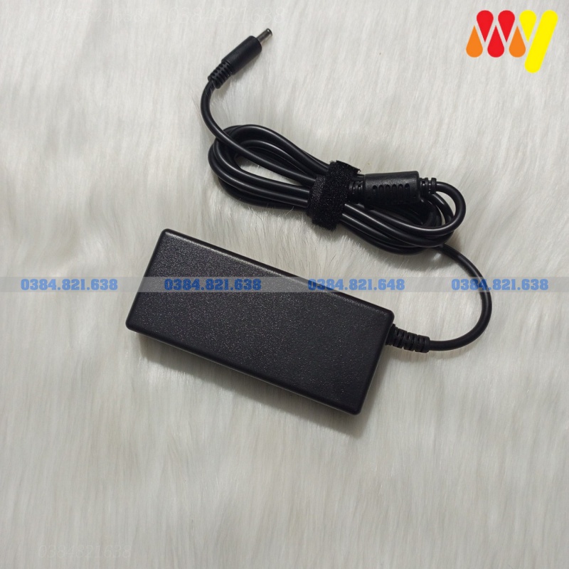 Sạc Laptop Dell 19.5V - 3.34a 65W Chân nhỏ (4.5mm x 3.0mm), Dùng cho Dell Inspiron, Vostro, Latitude - Tặng dây nguồn