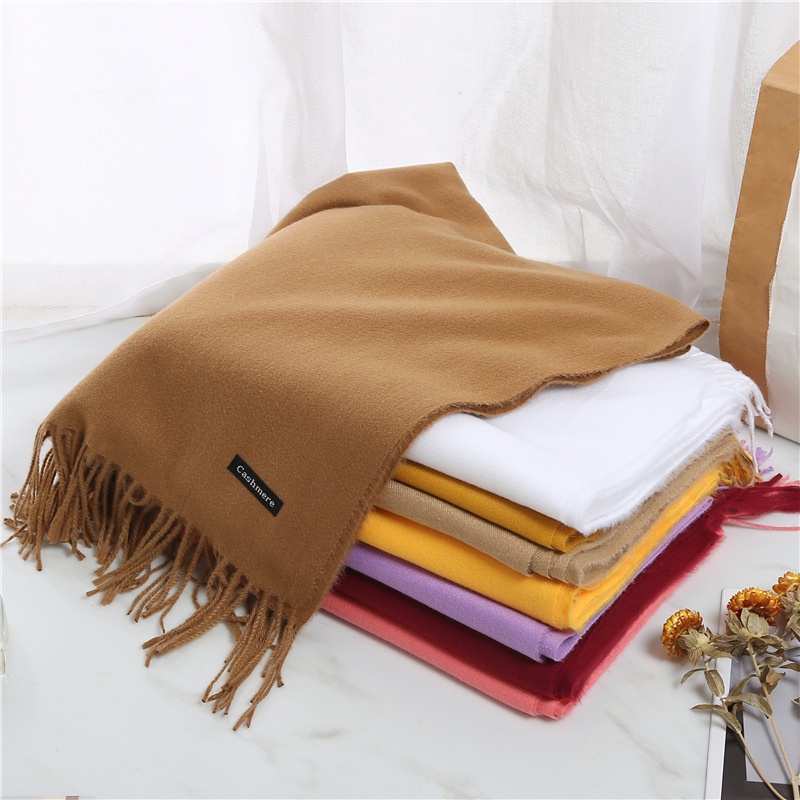 Khăn Choàng Cổ Dạ Len Quàng Nam Nữ Cao Cấp Nhiều Màu Đẹp Cashmere TACADO KQ1