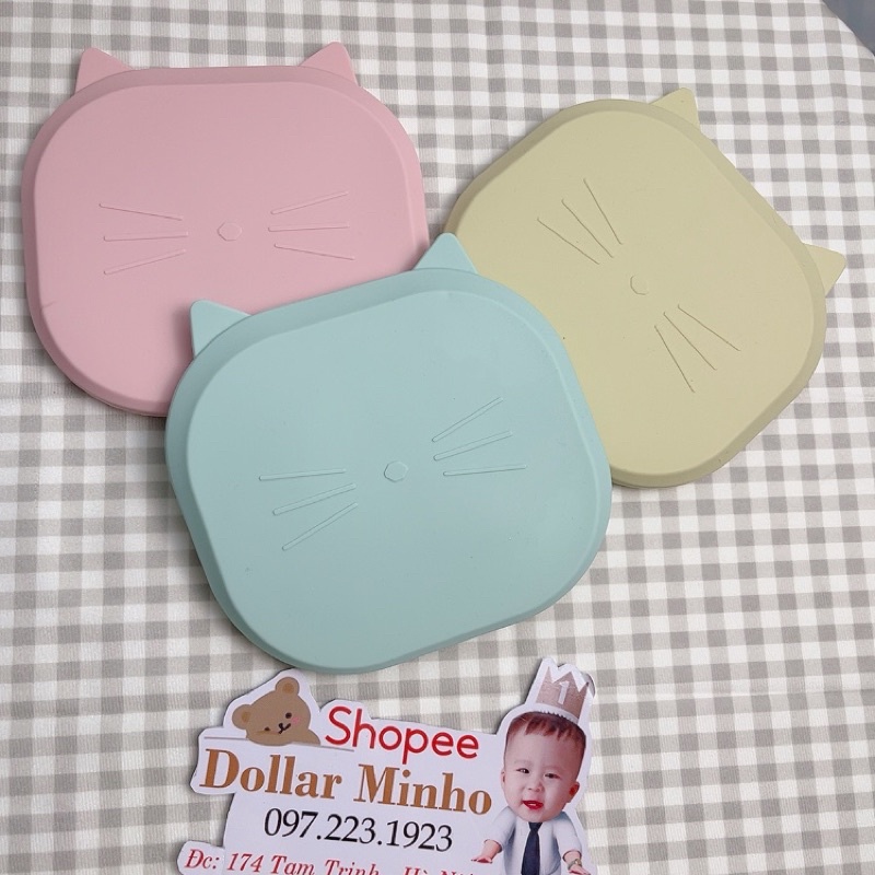 Đĩa mèo silicon siêu xinh cho bé ăn dặm