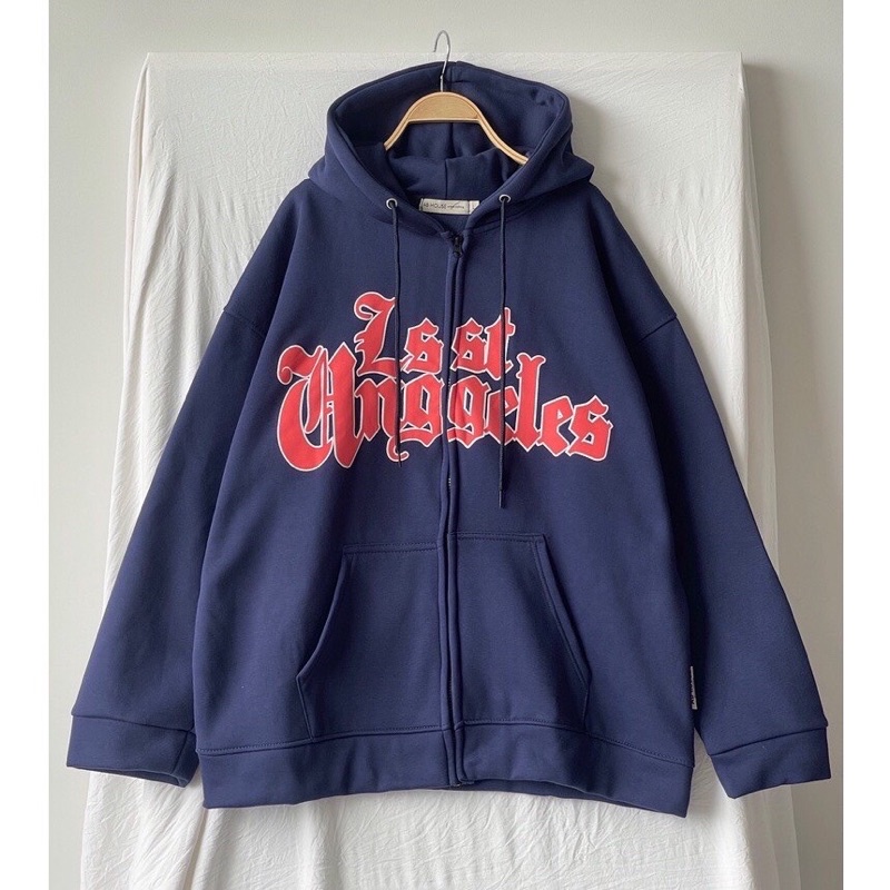 Áo khoác hoodie dây kéo bo tay Lossangerless UlzzangHodie nữ form rộng dài len tăm rẻ không xù lông Free ship