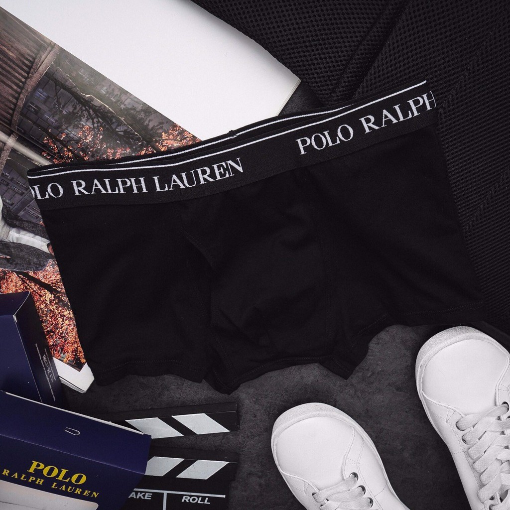 Hộp 3 Quần lót nam DÁNG SỊP ĐÙI BOXER cotton co giãn 4 chiều POLO Rauph Lauren có cửa túi trước