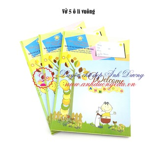 [Chính hãng] Vở 5 Ô Ly 48 Trang - Vở Học Sinh Chất Lượng Cao Chống Lóa Mỏi Mắt