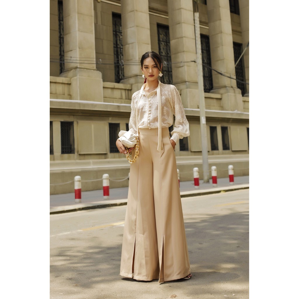 SÒ VINTAGE - KEL Quần culottes xẻ ống túi xéo | BigBuy360 - bigbuy360.vn