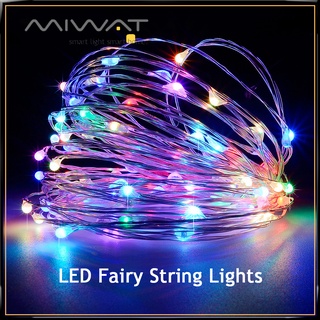 Miwat đèn dây trang trí giáng sinh led usb 2m đèn dây thần tiên ngày lễ dây đồng đèn dây trang trí vòng hoa tiệc giáng sinh đám cưới
