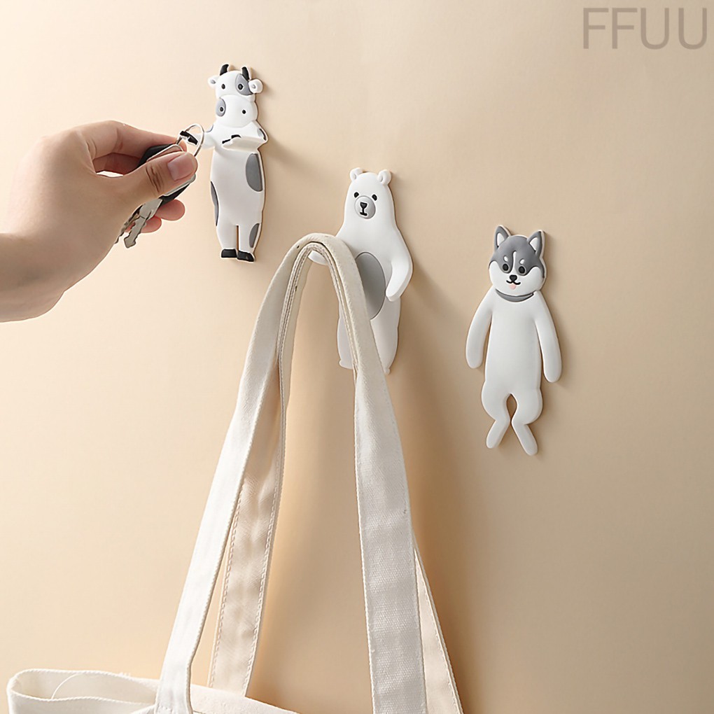 Móc Dán Tường Hình Động Vật Hoạt Hình Dễ Thương