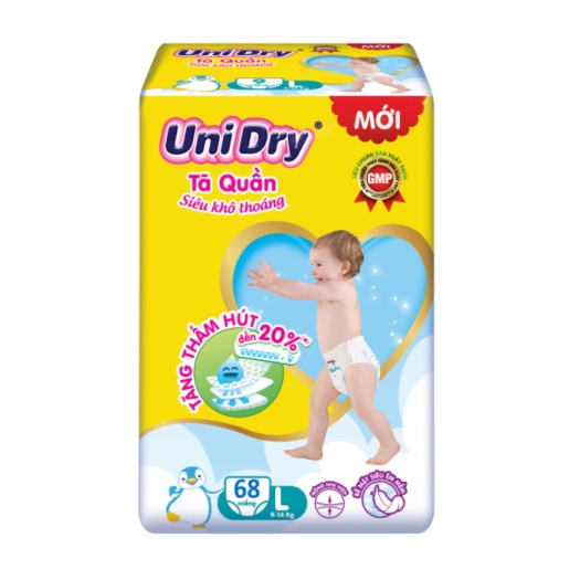 Tã Quần Unidry Ultra Jumbo M74 L68 XL62 XXL56 (bịch đại)