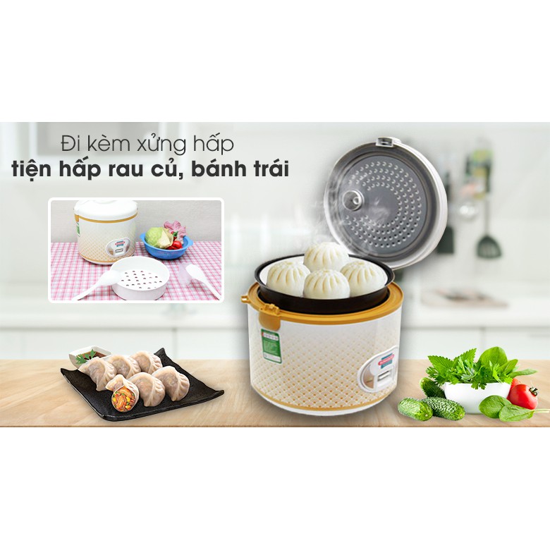 Nồi Cơm Điện SUNHOUSE SH830 900W ( Dung Tích 2.8L ), Dành cho 6-8 Người Ăn