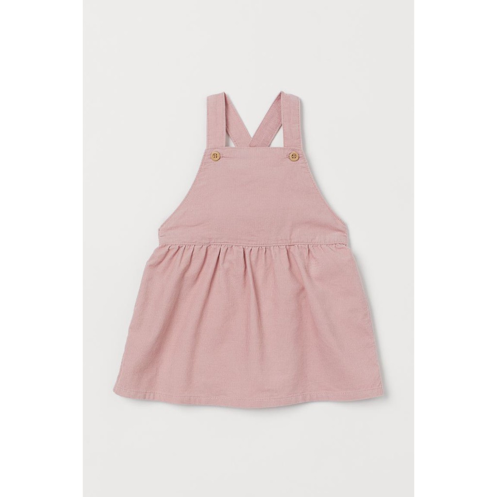 Váy yếm nhung hồng (ko kèm bodysuit) HM H&M _hàng chính hãng authentic