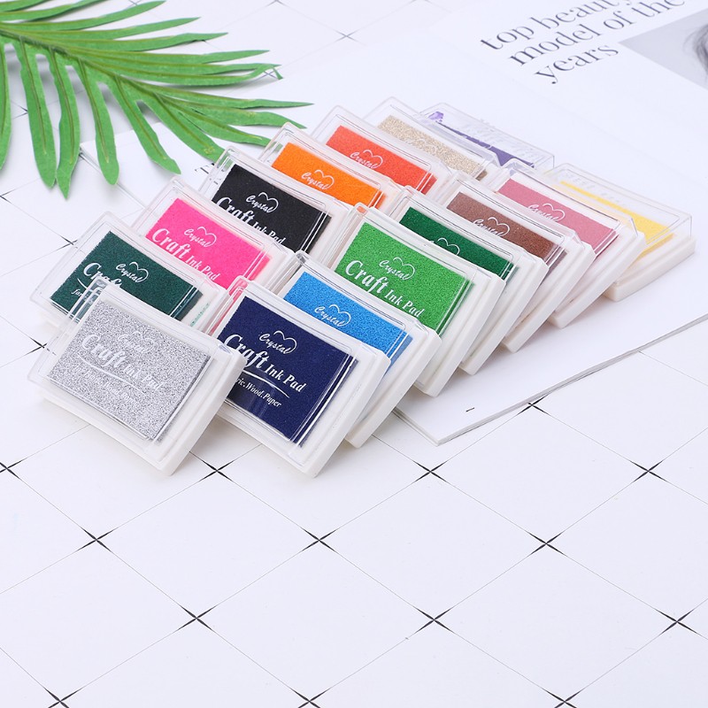 SC Colorful Oil Ink Pad Rubber Stamp Partner Craft DIY Scrapbook Rainbow Decoration