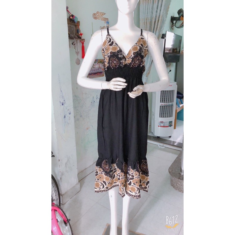 Đầm maxi - đầm lanh 2 dây - đuôi cá (48-65ky) | BigBuy360 - bigbuy360.vn