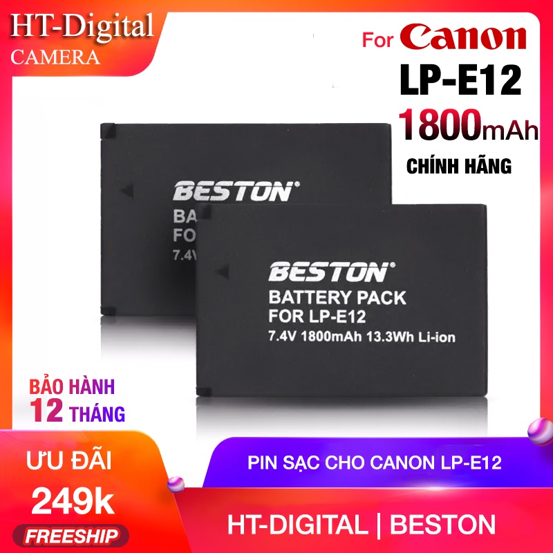PIN Canon LP-E12 CHO CANON EOS-M, M2, M10, M50, M100 Mirrorless Digital Camera (Bảo hành 6 tháng)