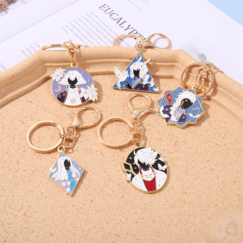 Móc khóa QIHE JEWELRY hình hoạt hình Light Encounter Nhật Bản cổ điển gắn balo quà tặng dành cho học sinh