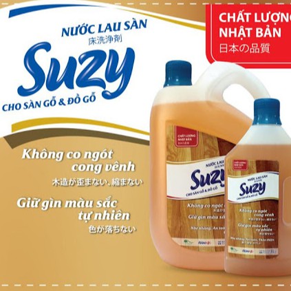 (Chính Hãng)Nước lau sàn gỗ SUZY 4l chất lượng Nhật Bản