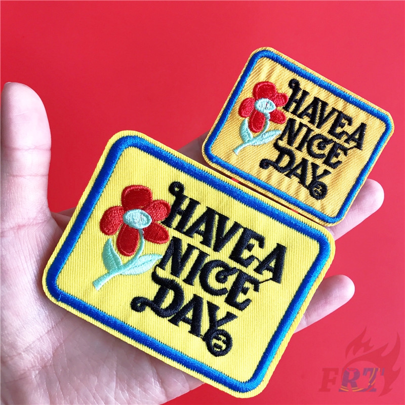 ☸ VSCO：Best Wish - Have A Nice Day Iron-on Patch ☸ 1Pc/2Pcs Diy Sew on Iron on Badges Patches